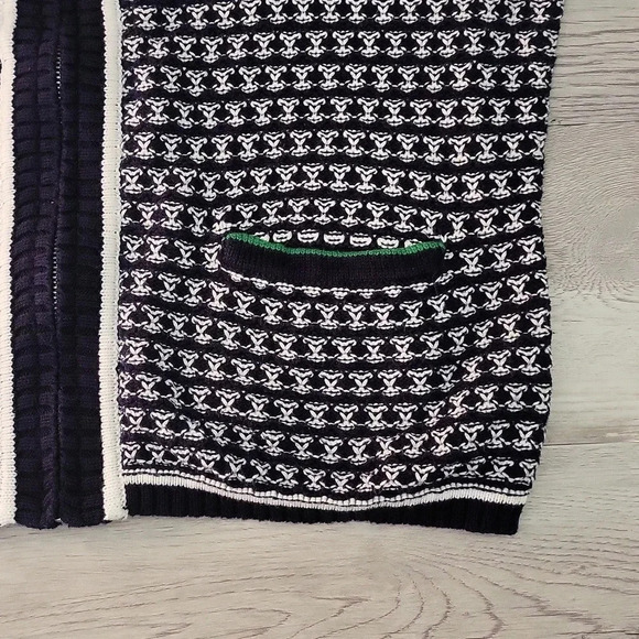 🛍Liz‎ Claiborne Knitted Front Cotton Zip Long Sleeve Cardigan Womens L - Picture 8 of 9